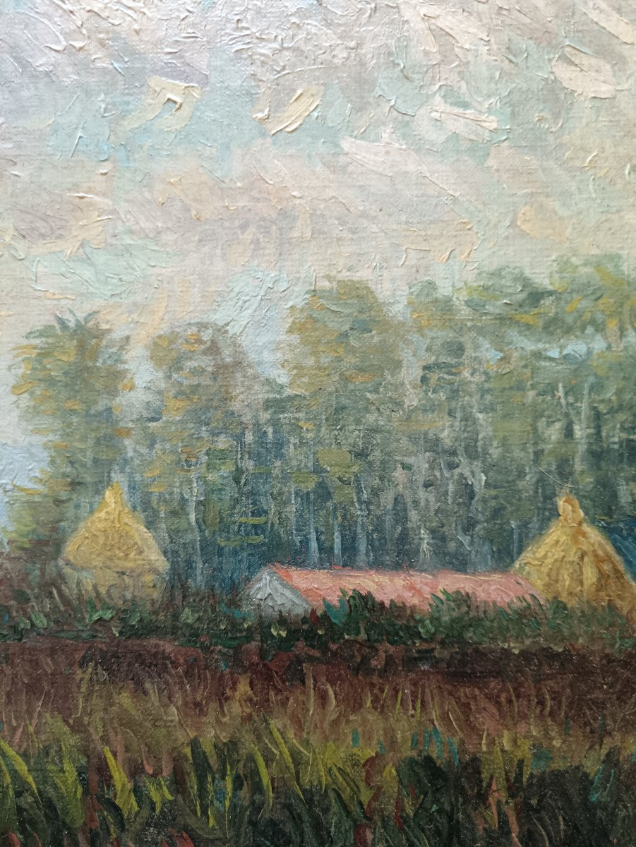 Léopold Muller "the Farm At The Edge Of The Woods"-photo-4