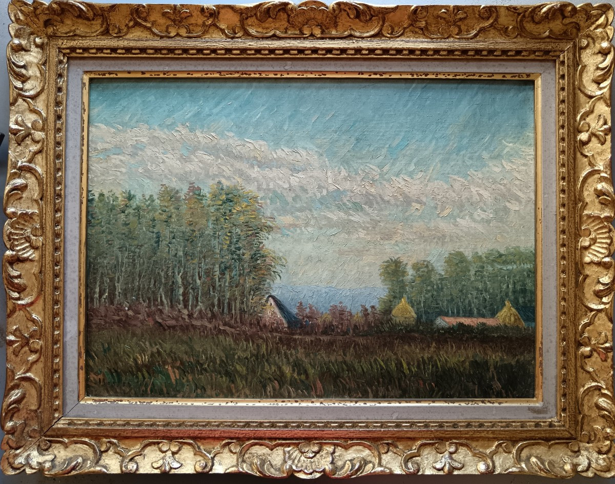 Léopold Muller "the Farm At The Edge Of The Woods"