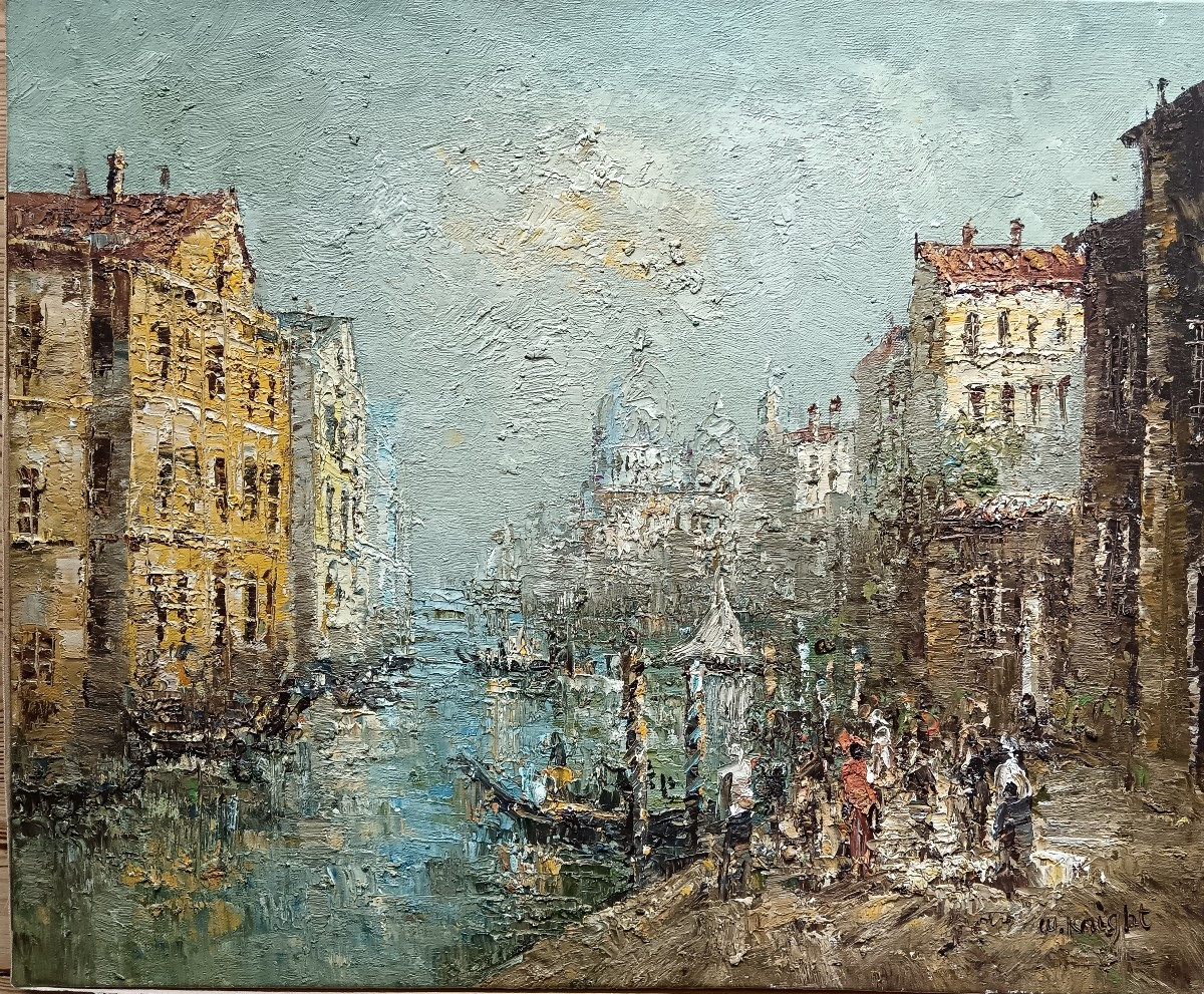 W. Knight "Venise, le Grand Canal, la Salute au loin"