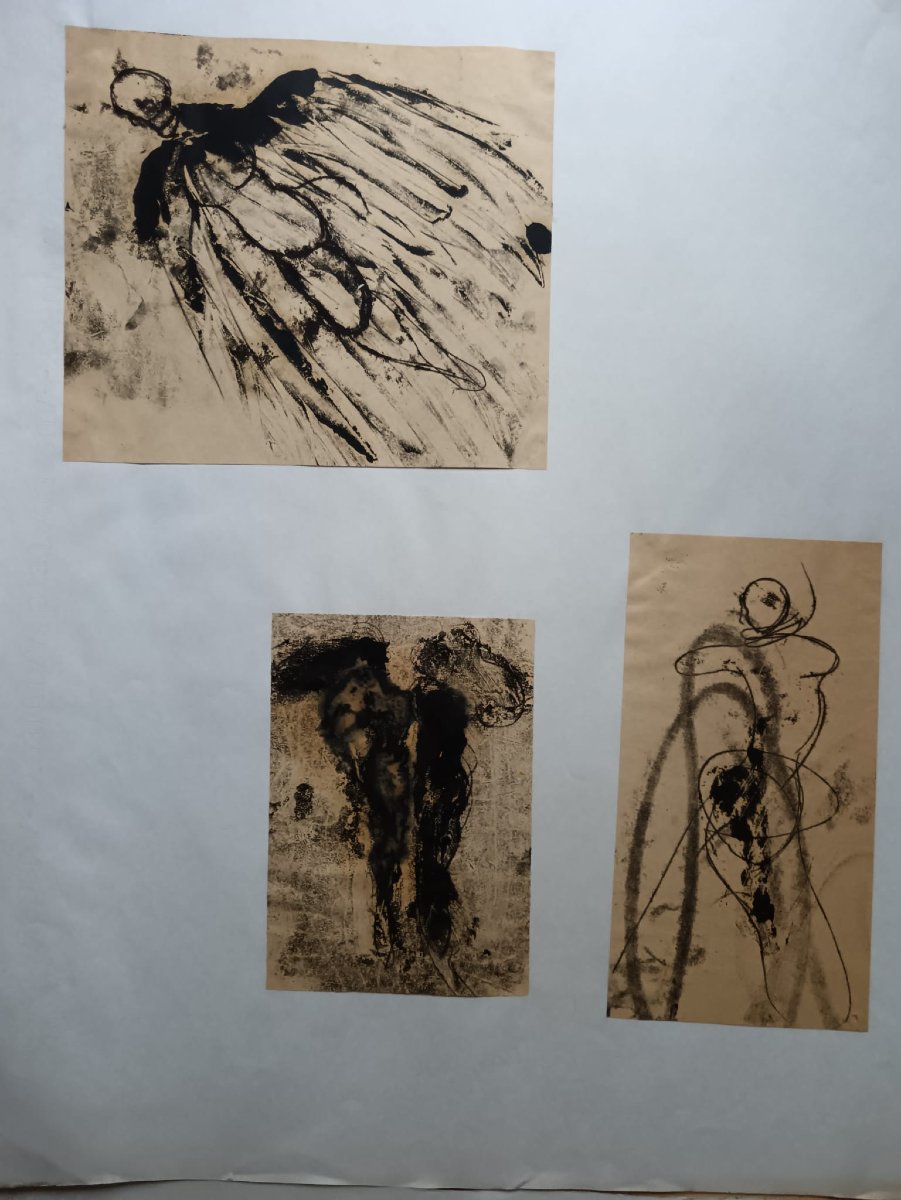 Abstraction lyrique 22 dessins mixed media-photo-2