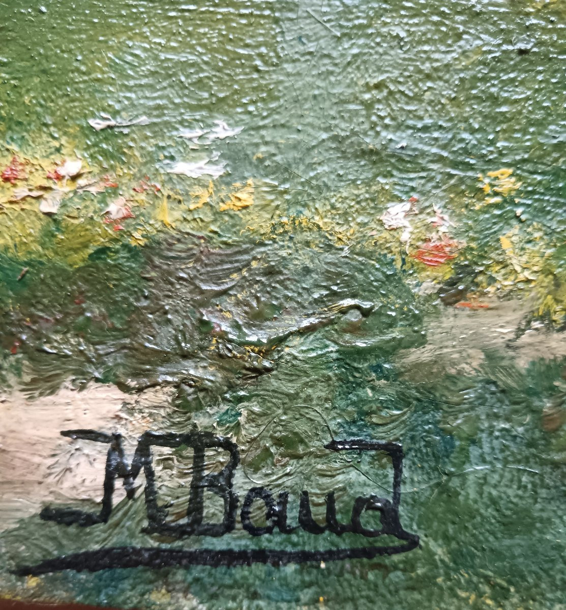Peintre de montagnes. M.Baud "le glacier coiffant la petite masure"-photo-2