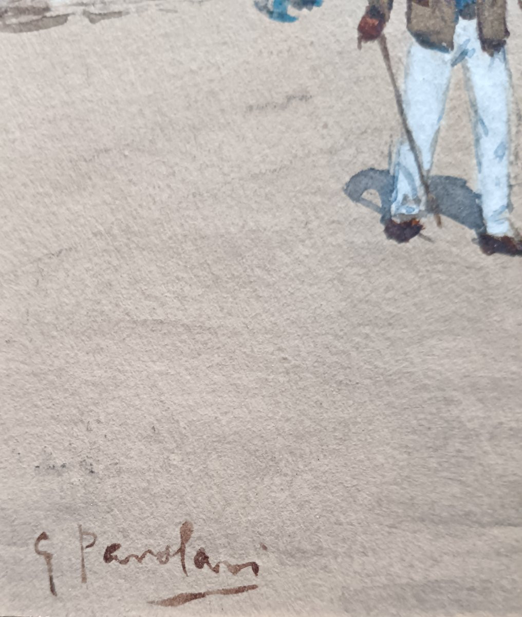 Aquarelle "la Porte Borsari à Vérone"-photo-4