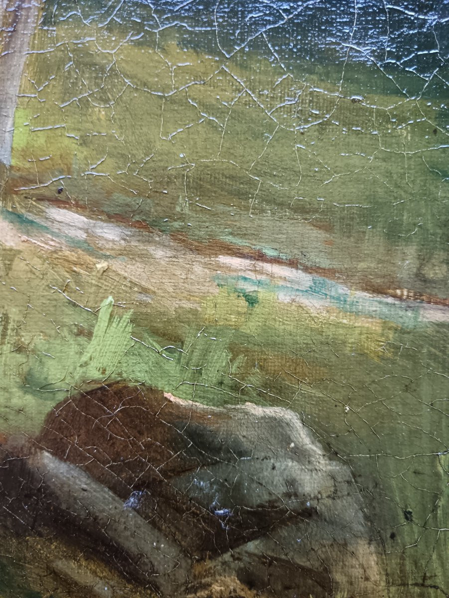 Adolphe Frédéric Lejeune "a Luminous Breakthrough In The Heart Of The Forest"-photo-7