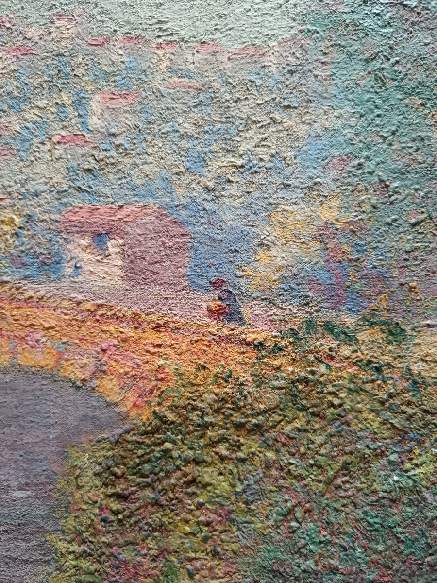 Victor Charreton attribué à "Cagnes matinée de décembre 1906"-photo-4