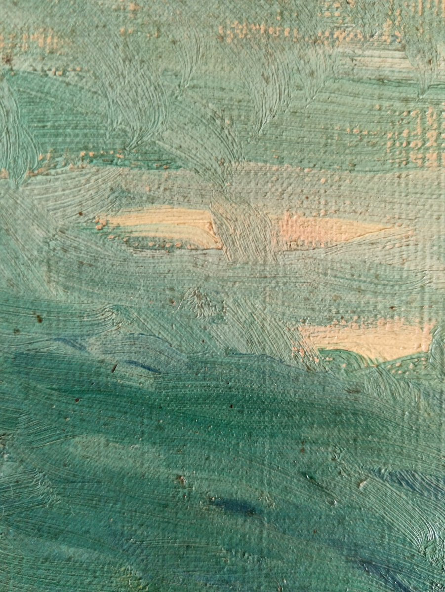 Bretagne. Jules Ausset "les rochers de Ploumanac'h"-photo-3