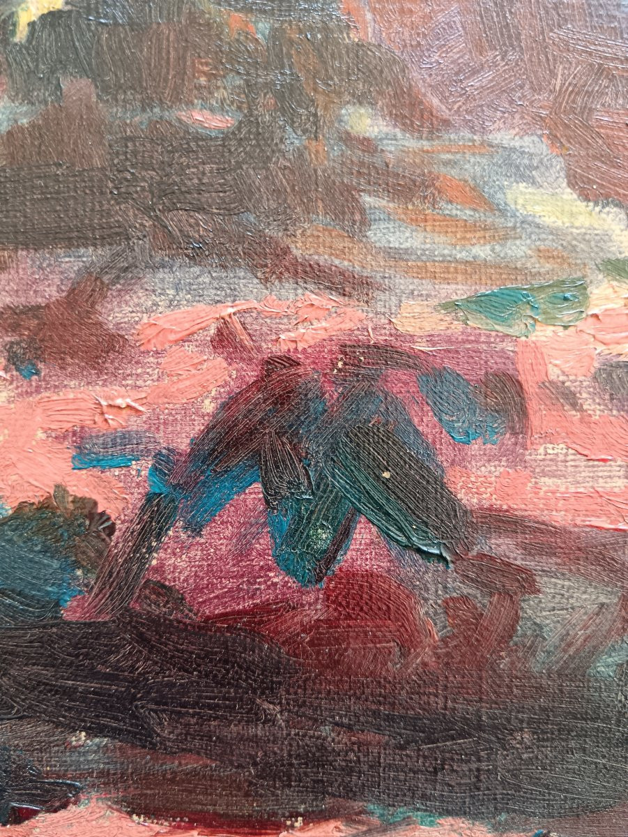 Bretagne. Jules Ausset "les rochers de Ploumanac'h"-photo-5