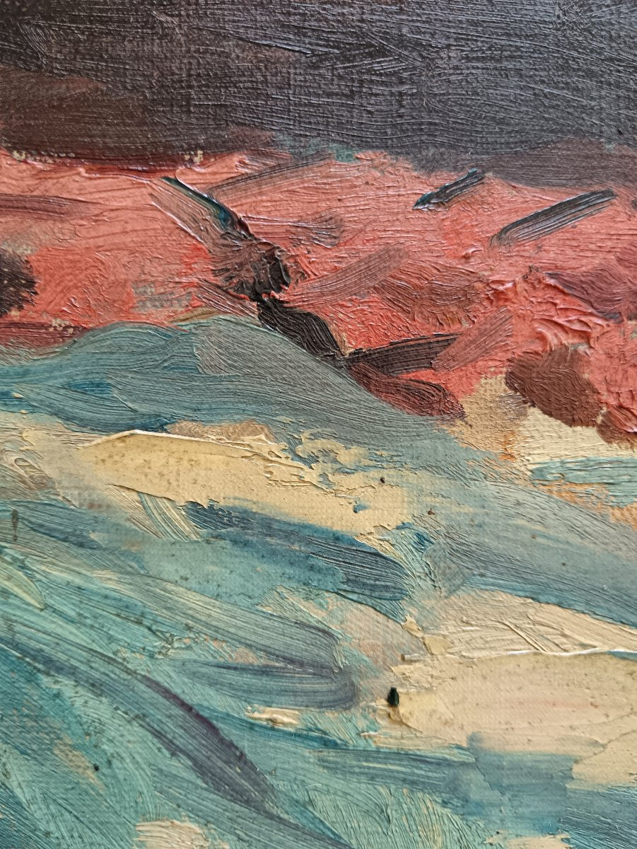 Bretagne. Jules Ausset "les rochers de Ploumanac'h"-photo-7