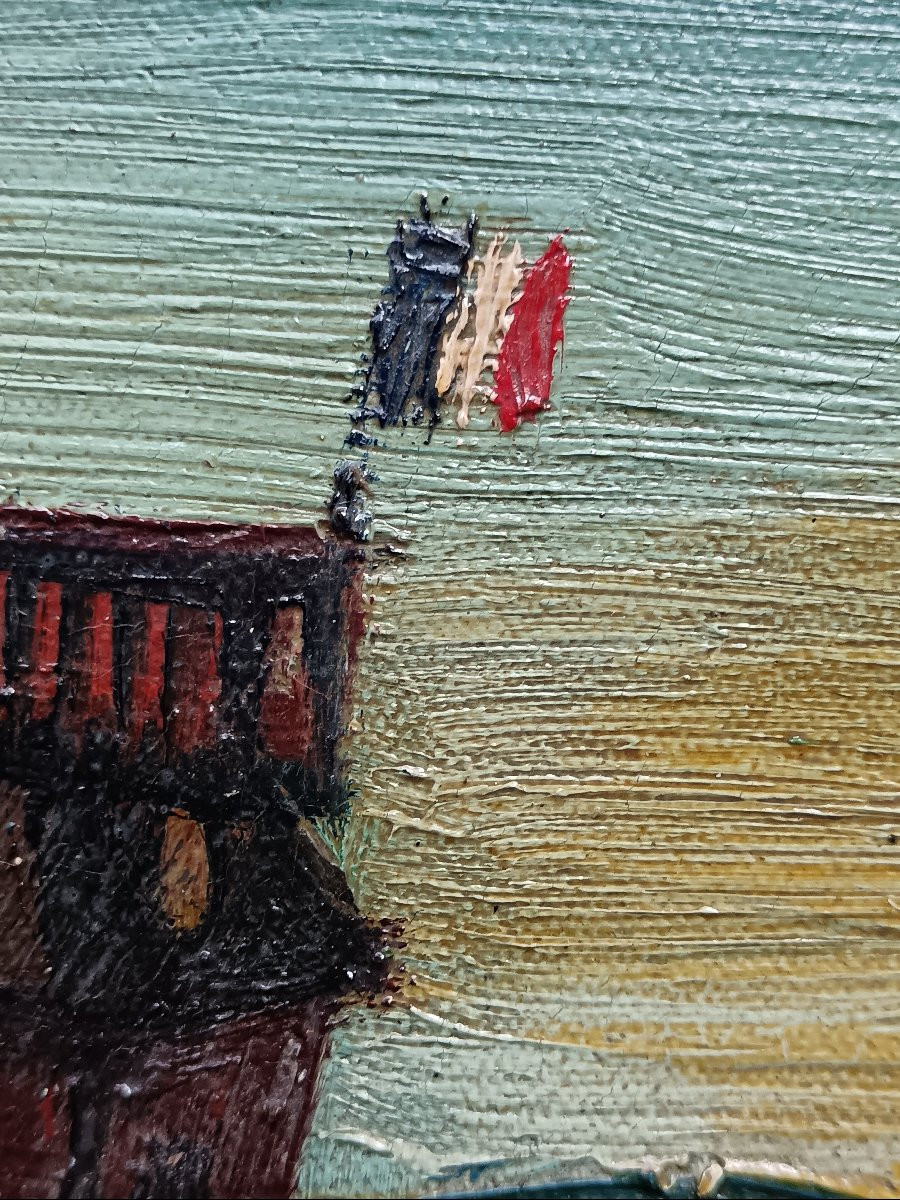 Naïve School. Maurice Blanchard "the Visit To The Mill"-photo-4