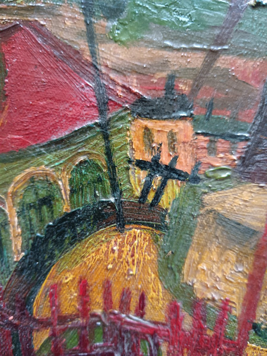 Naïve School. Maurice Blanchard "the Visit To The Mill"-photo-5