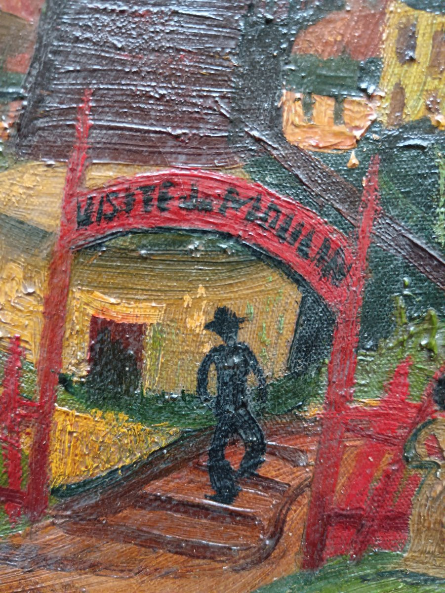 Naïve School. Maurice Blanchard "the Visit To The Mill"-photo-7