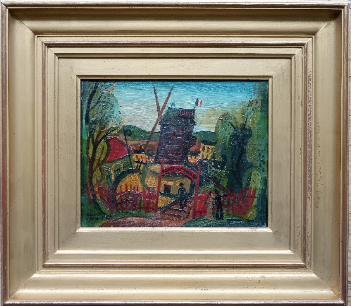 Naïve School. Maurice Blanchard "the Visit To The Mill"