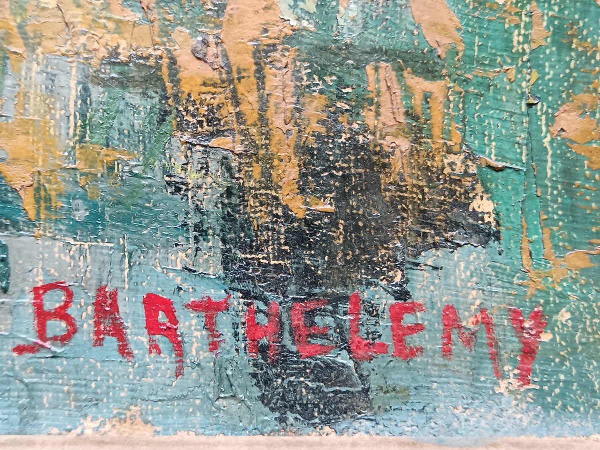 Ecole néo impressionniste. Camille Barthélemy "un coin paisible en vallée de la Semois"-photo-4