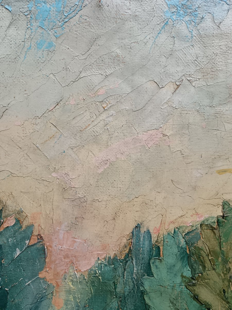 Ecole néo impressionniste. Camille Barthélemy "un coin paisible en vallée de la Semois"-photo-3