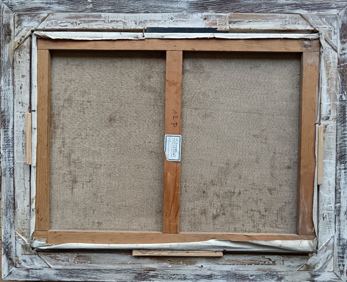 Neo-impressionist School. Ludovic Alleaume "the River In The Forest"-photo-1