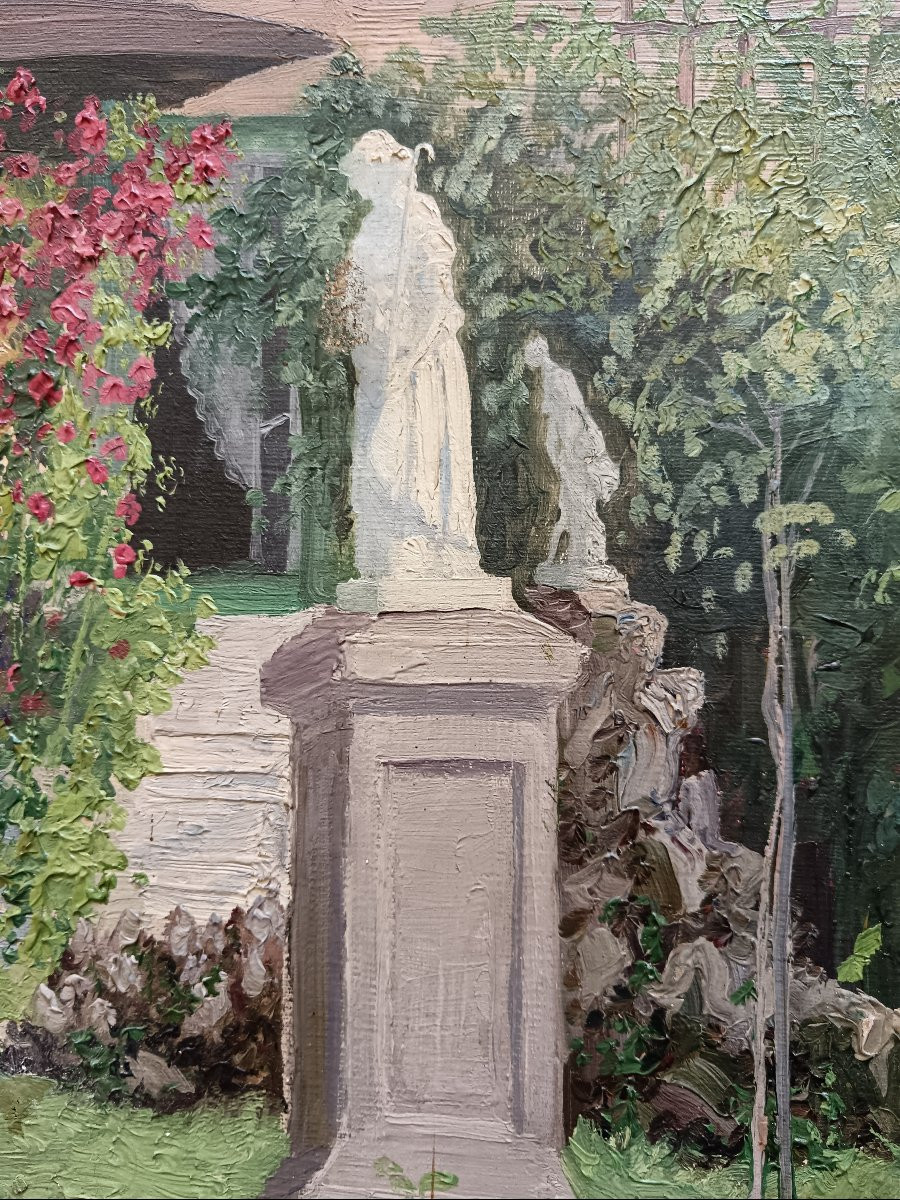 Austrian Neo-impressionist School "the Fierce Pepito Guarding The Beautiful House"-photo-3