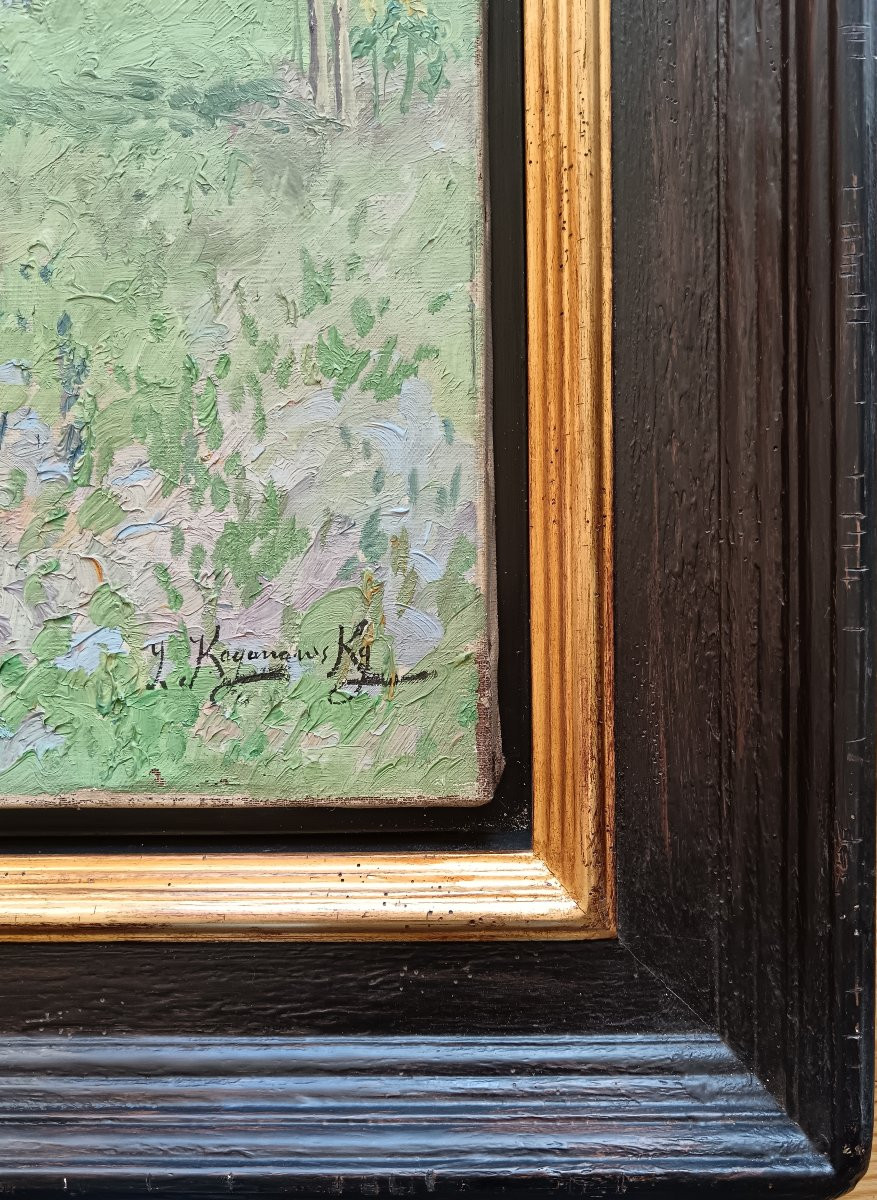 Austrian Neo-impressionist School "the Fierce Pepito Guarding The Beautiful House"-photo-2