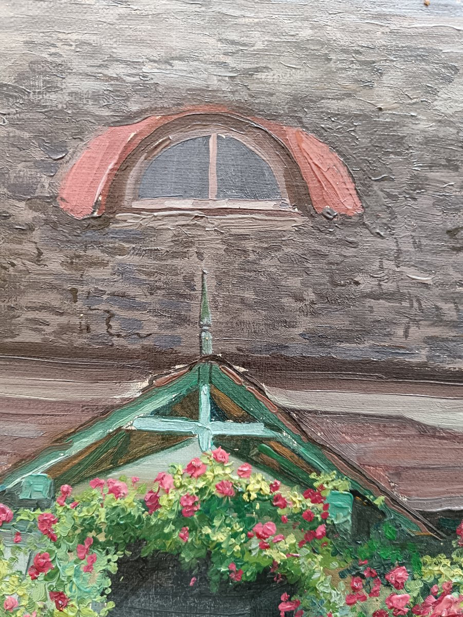 Austrian Neo-impressionist School "the Fierce Pepito Guarding The Beautiful House"-photo-3