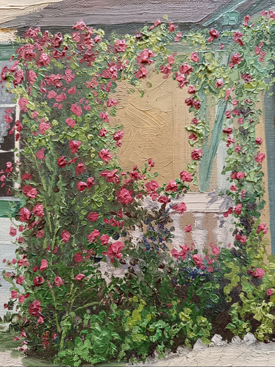 Austrian Neo-impressionist School "the Fierce Pepito Guarding The Beautiful House"-photo-5