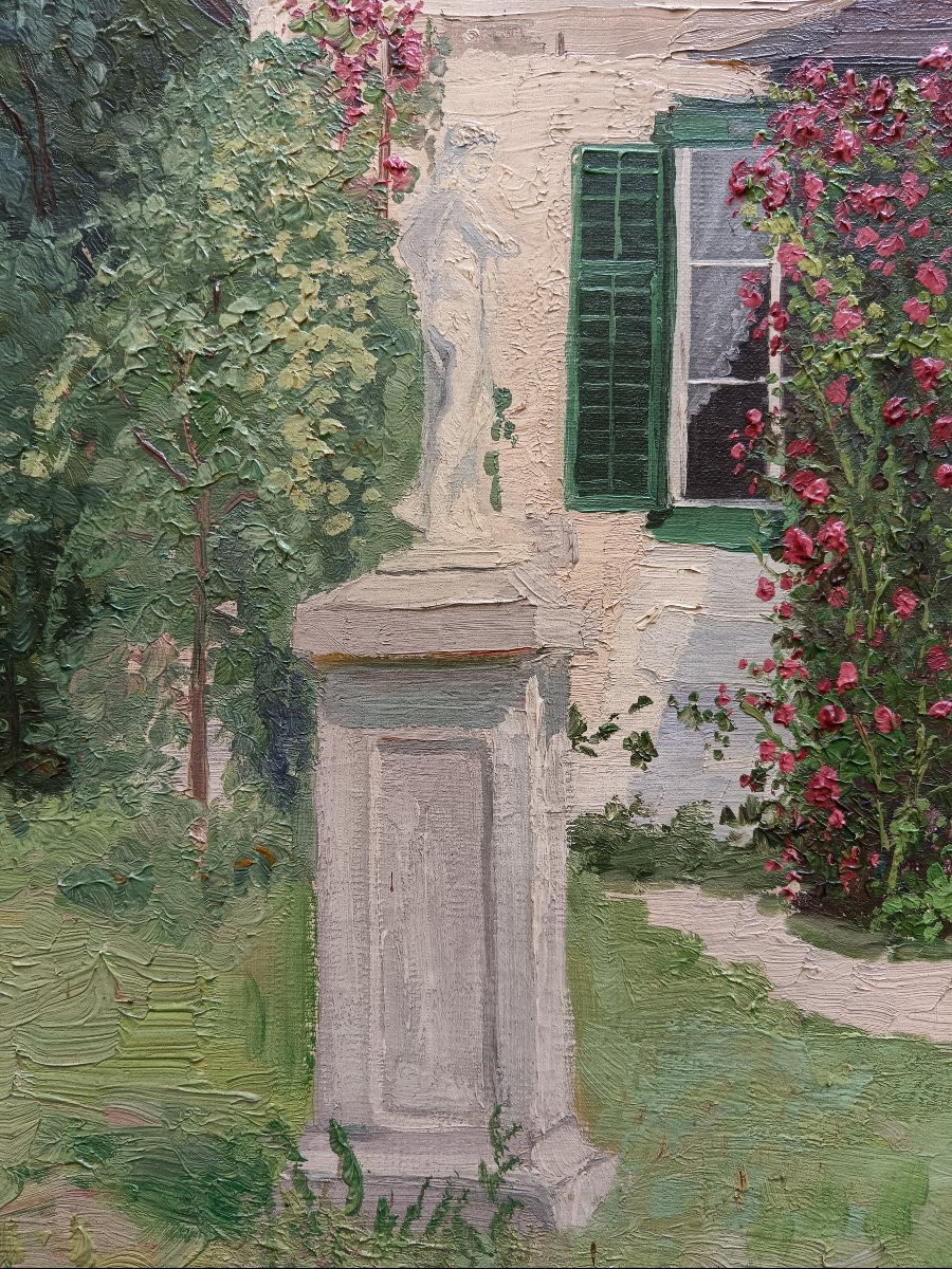 Austrian Neo-impressionist School "the Fierce Pepito Guarding The Beautiful House"-photo-6