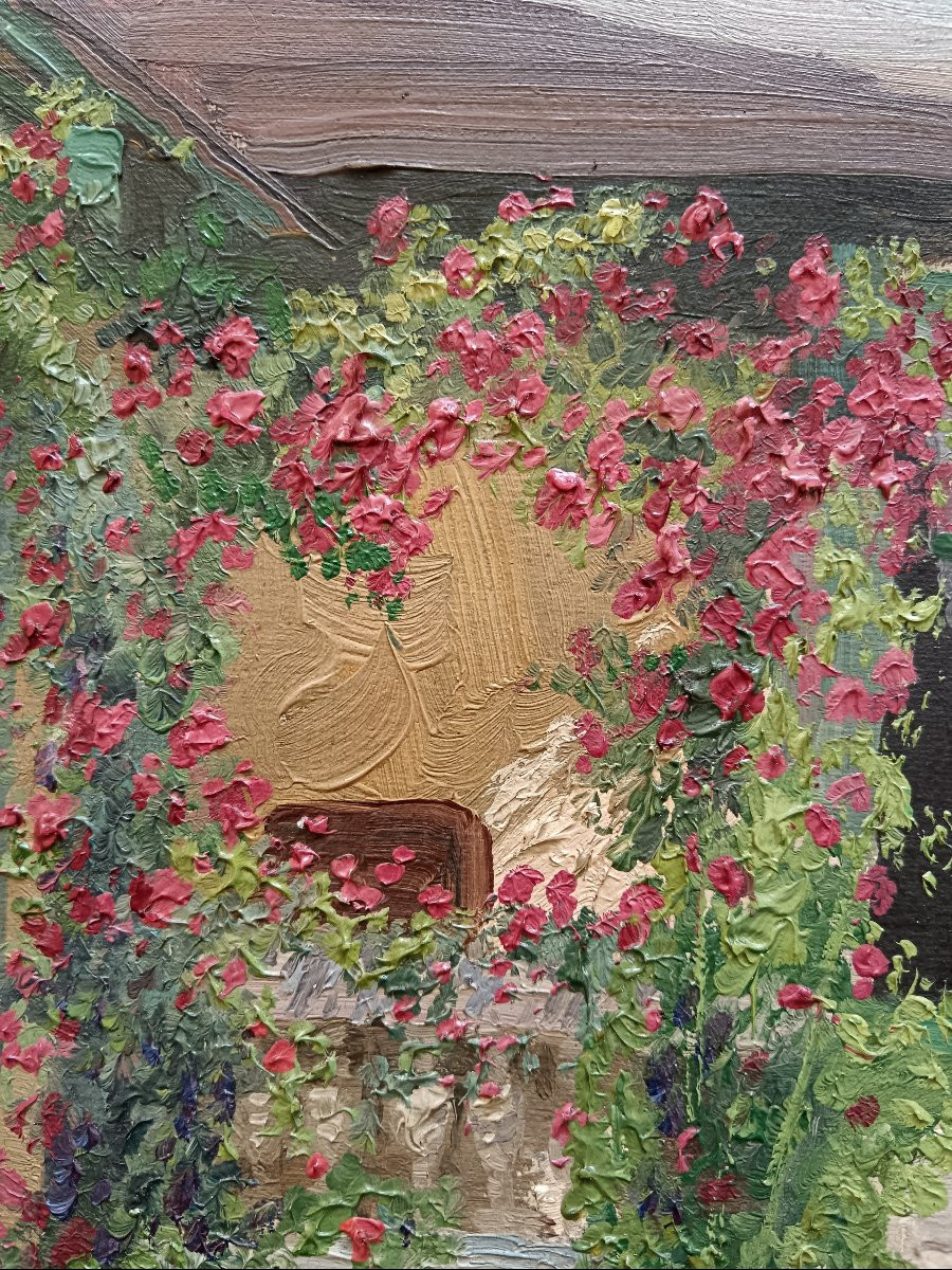 Austrian Neo-impressionist School "the Fierce Pepito Guarding The Beautiful House"-photo-8