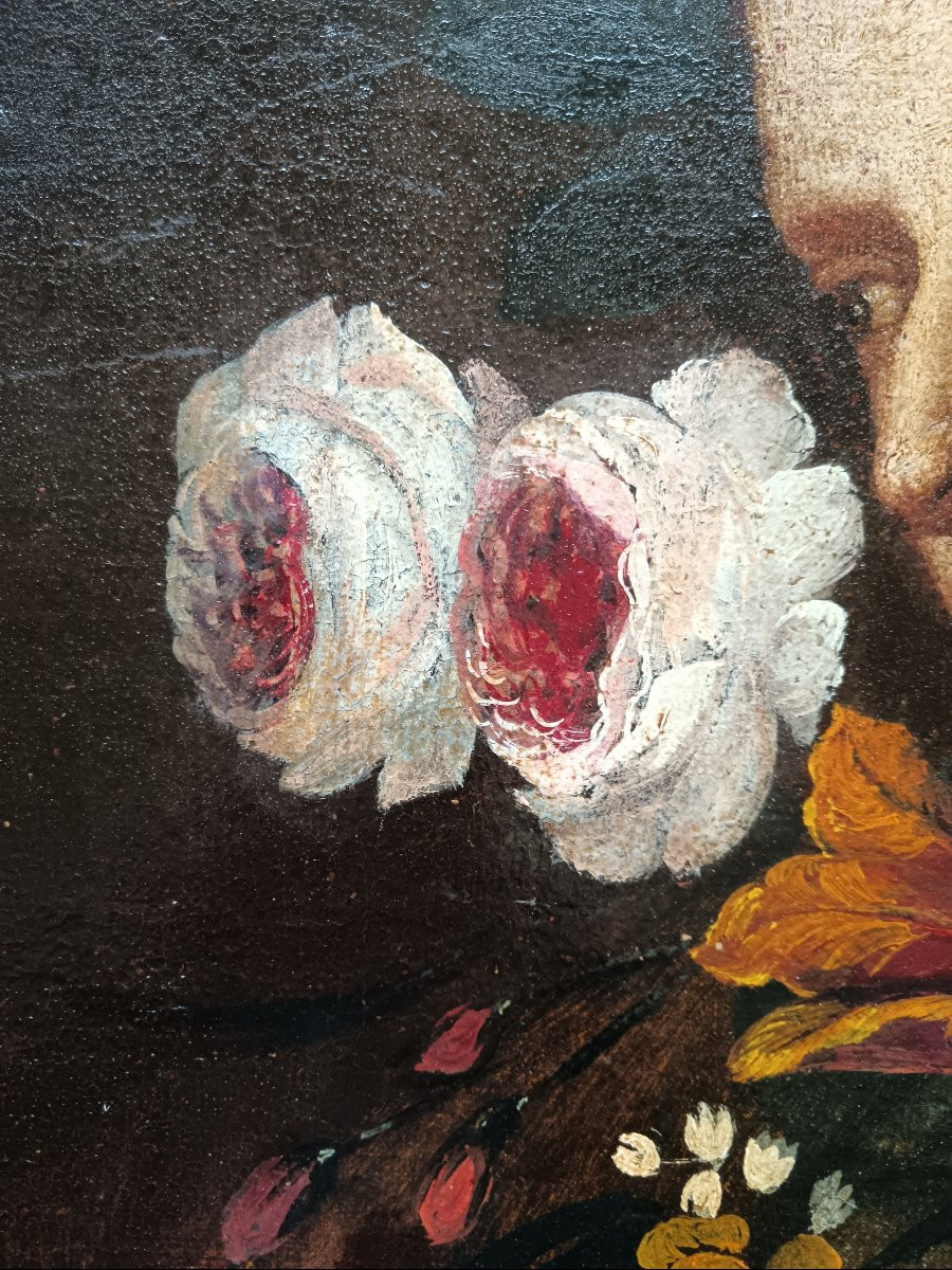 Follower Of Juan De Arellano "saint Barthélemy Florist"-photo-3