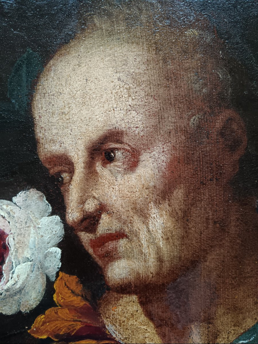 Follower Of Juan De Arellano "saint Barthélemy Florist"-photo-3