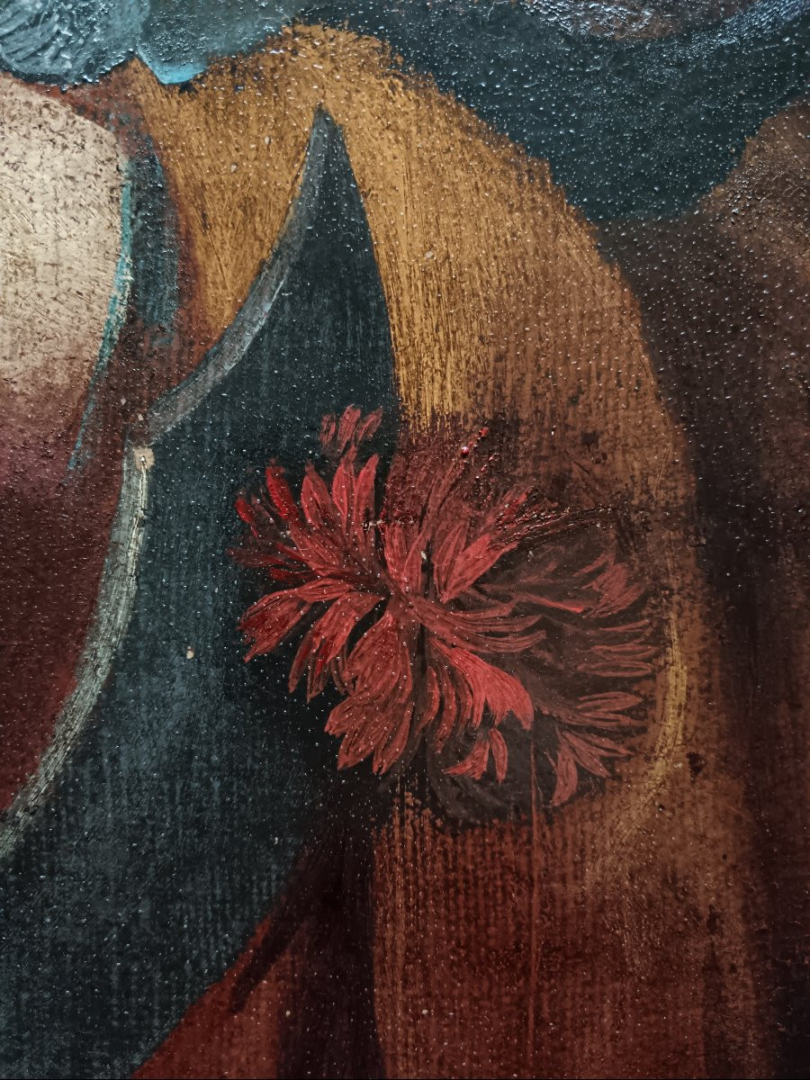 Follower Of Juan De Arellano "saint Barthélemy Florist"-photo-4