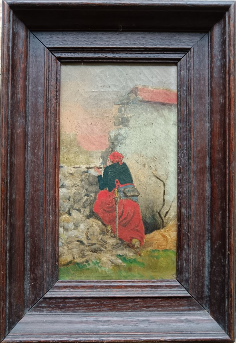 Ecole orientaliste "le zouave à l'affût"-photo-4