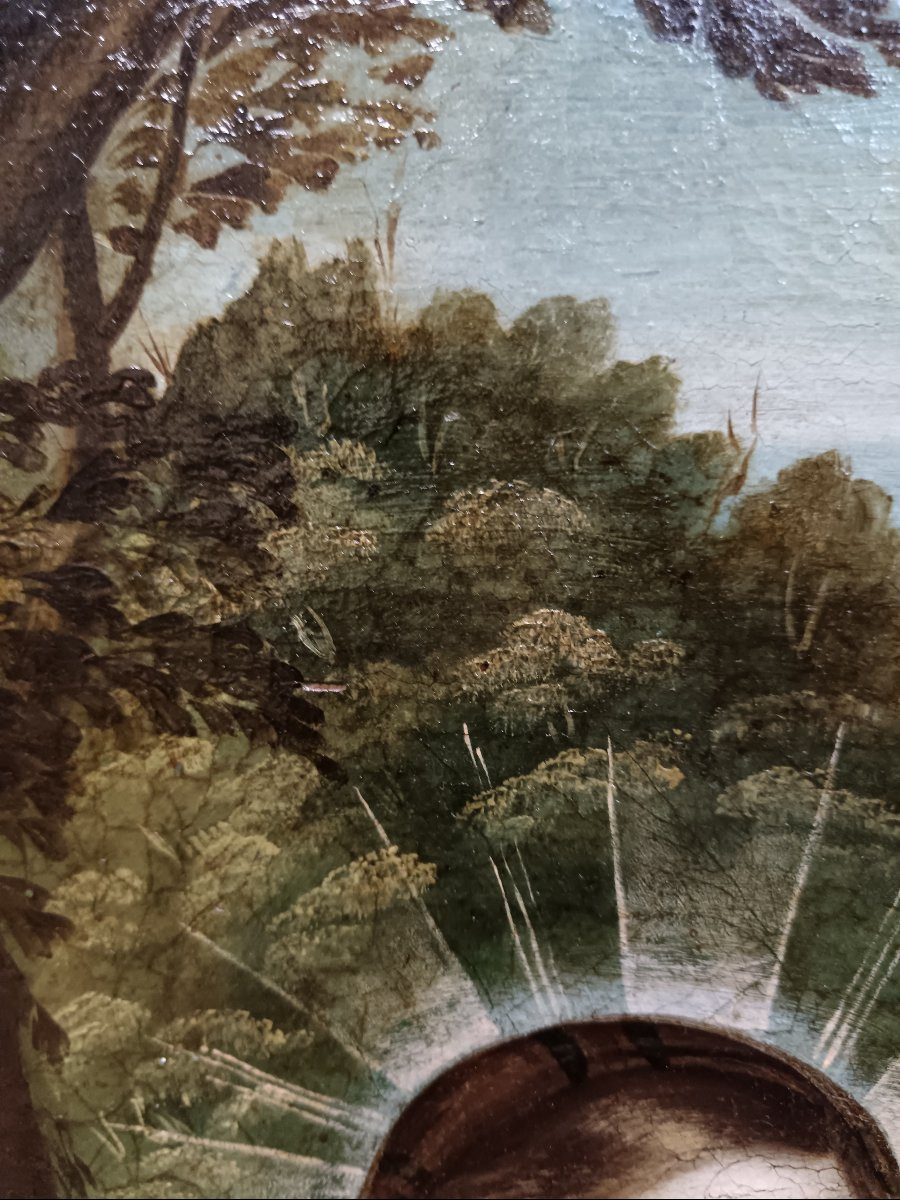 Claude Déruet entourage de. "La Sainte Famille au rameau de lys blanc".-photo-4