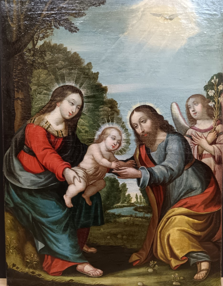 Claude Déruet entourage de. "La Sainte Famille au rameau de lys blanc".