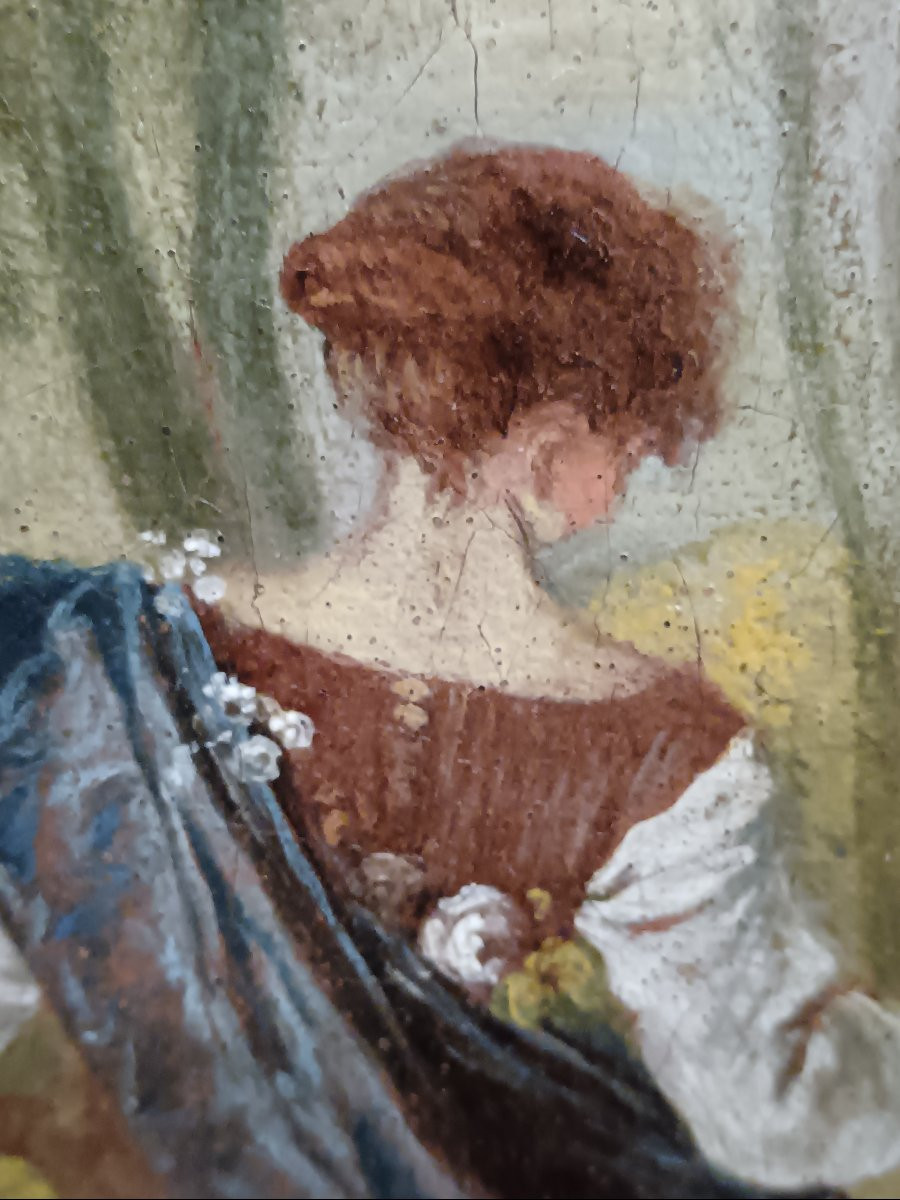 Nicolas Lancret Workshop Of "gallant Scene At The Edge Of The Woods"-photo-5