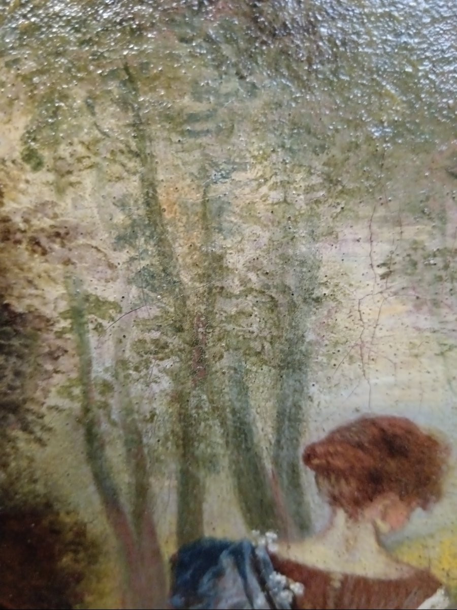 Nicolas Lancret Workshop Of "gallant Scene At The Edge Of The Woods"-photo-7