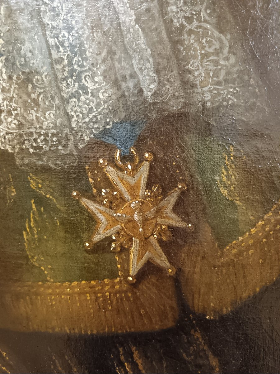 Alexis Simon Belle Attributed To "portrait Of A High-ranking Officer Of The Order Of The Holy Spirit".-photo-2