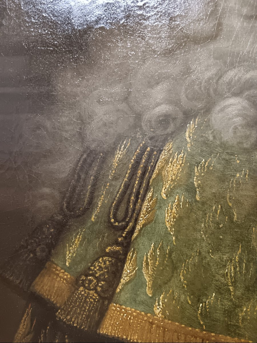 Alexis Simon Belle Attributed To "portrait Of A High-ranking Officer Of The Order Of The Holy Spirit".-photo-3