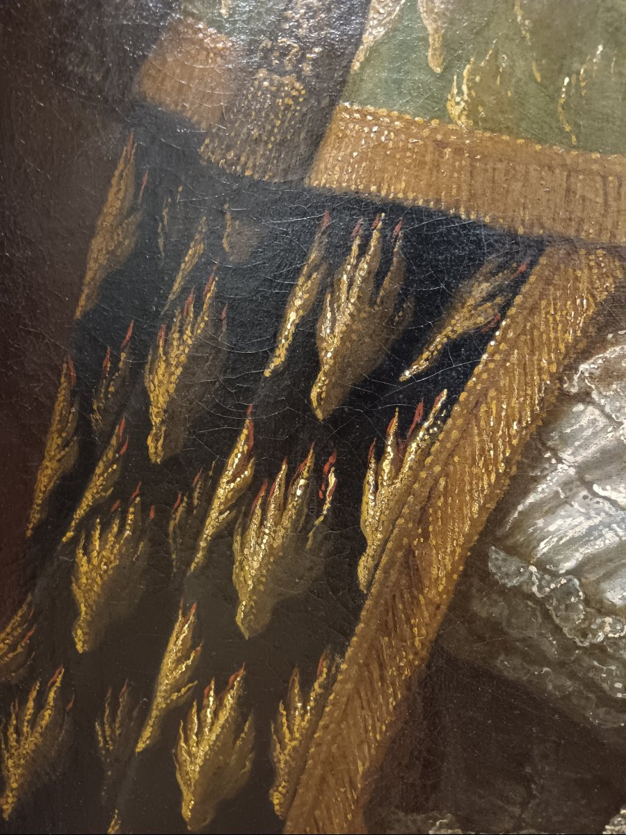 Alexis Simon Belle Attributed To "portrait Of A High-ranking Officer Of The Order Of The Holy Spirit".-photo-4