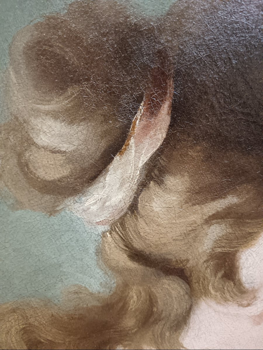 Ecole vénitienne du XVIIIème siècle "Belle de profil"-photo-3