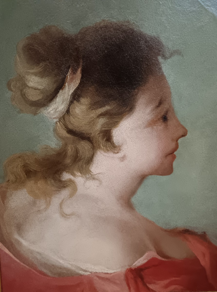 Ecole vénitienne du XVIIIème siècle "Belle de profil"