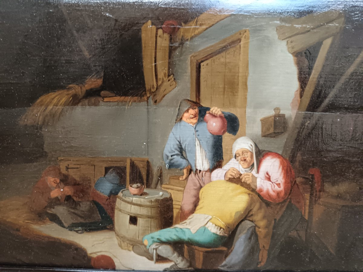 Anthonie Victoryns Attributed To "old Woman Delousing A Poor Wretch" -photo-4