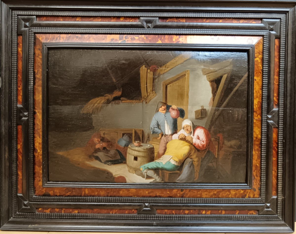 Anthonie Victoryns Attributed To "old Woman Delousing A Poor Wretch" 