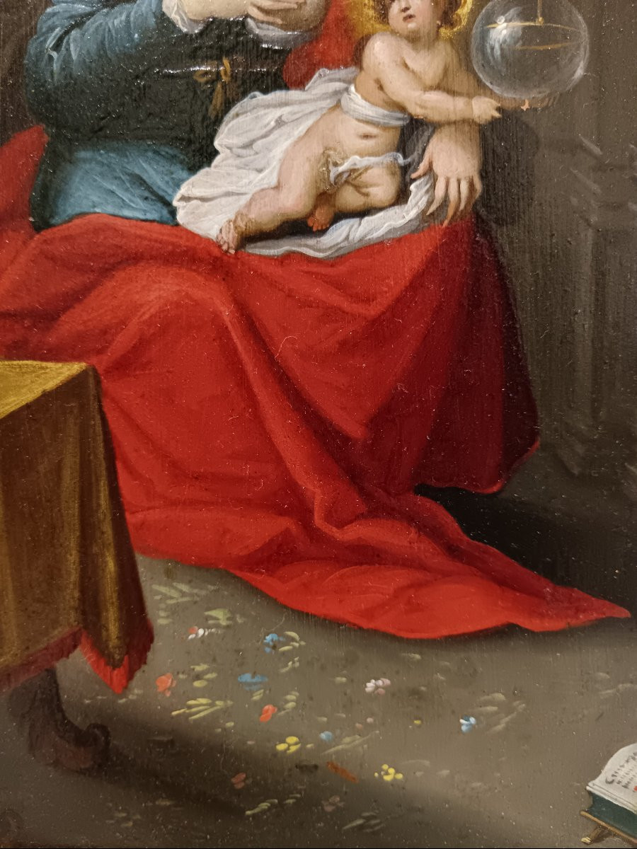 Frans Francken I attribué à "la Lactation de Saint Bernard"-photo-6