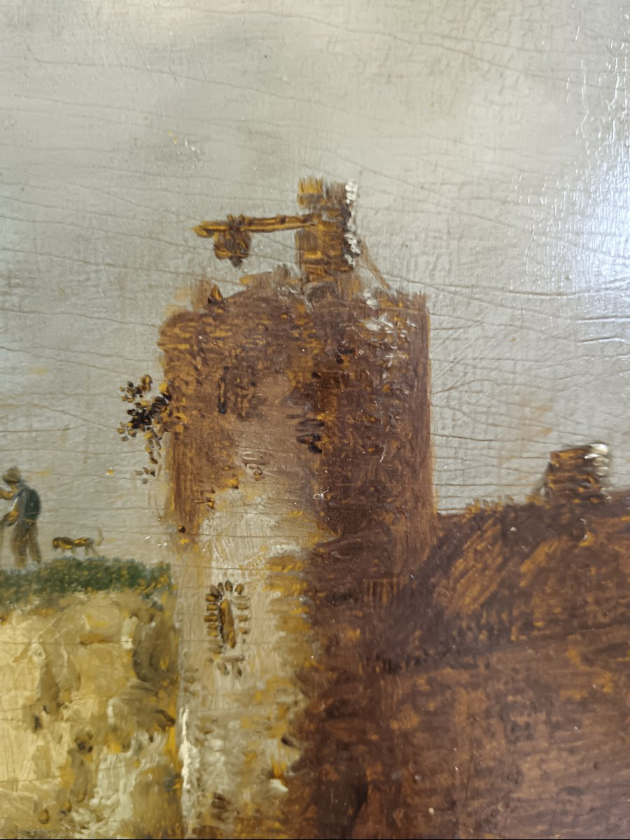 Dutch School Of The Late 18th Century "rough Weather On The Coast"-photo-2