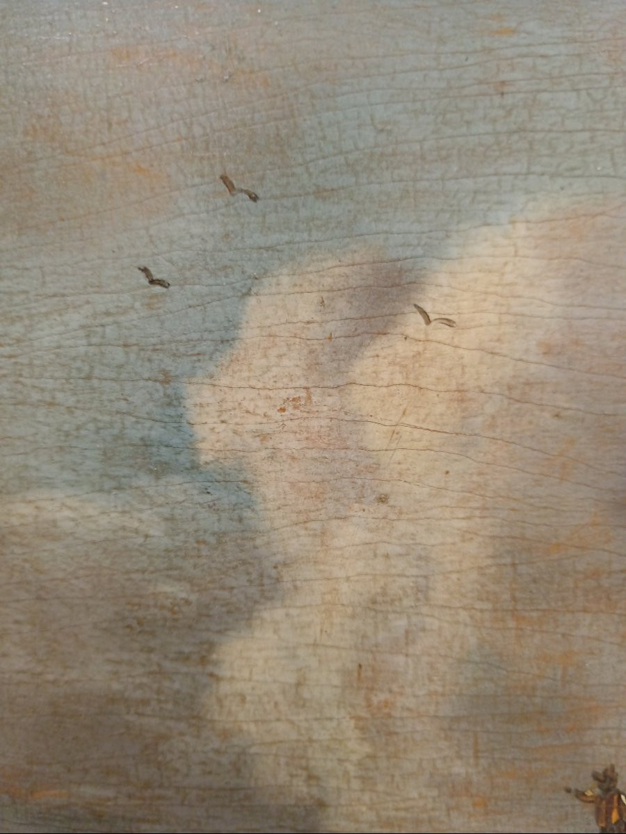 Dutch School Of The Late 18th Century "rough Weather On The Coast"-photo-3