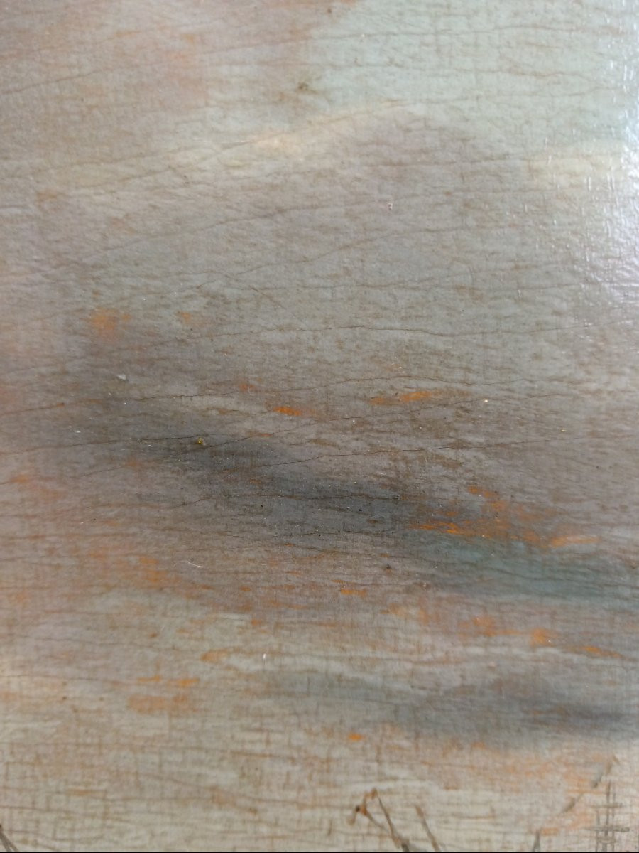 Dutch School Of The Late 18th Century "rough Weather On The Coast"-photo-3