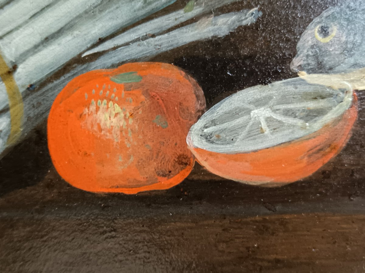 Pseudo-van Kessel "still Life With Fish And A Bunch Of Asparagus"-photo-2