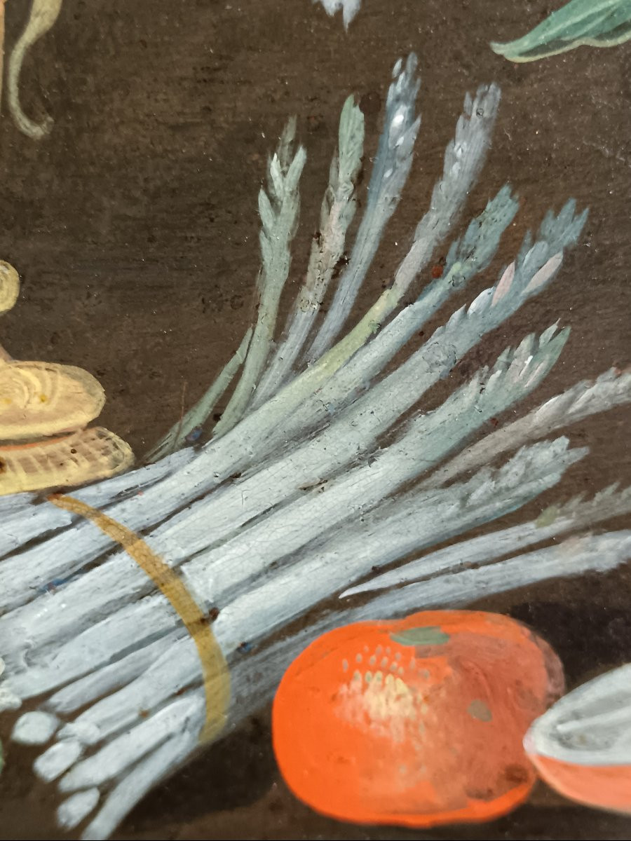 Pseudo-van Kessel "still Life With Fish And A Bunch Of Asparagus"-photo-4