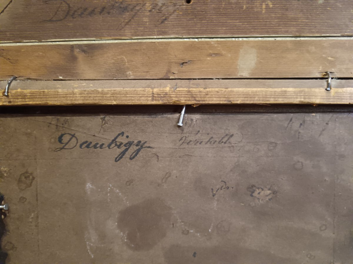 Charles François Daubigny "le hameau au bord de la rivière"-photo-1