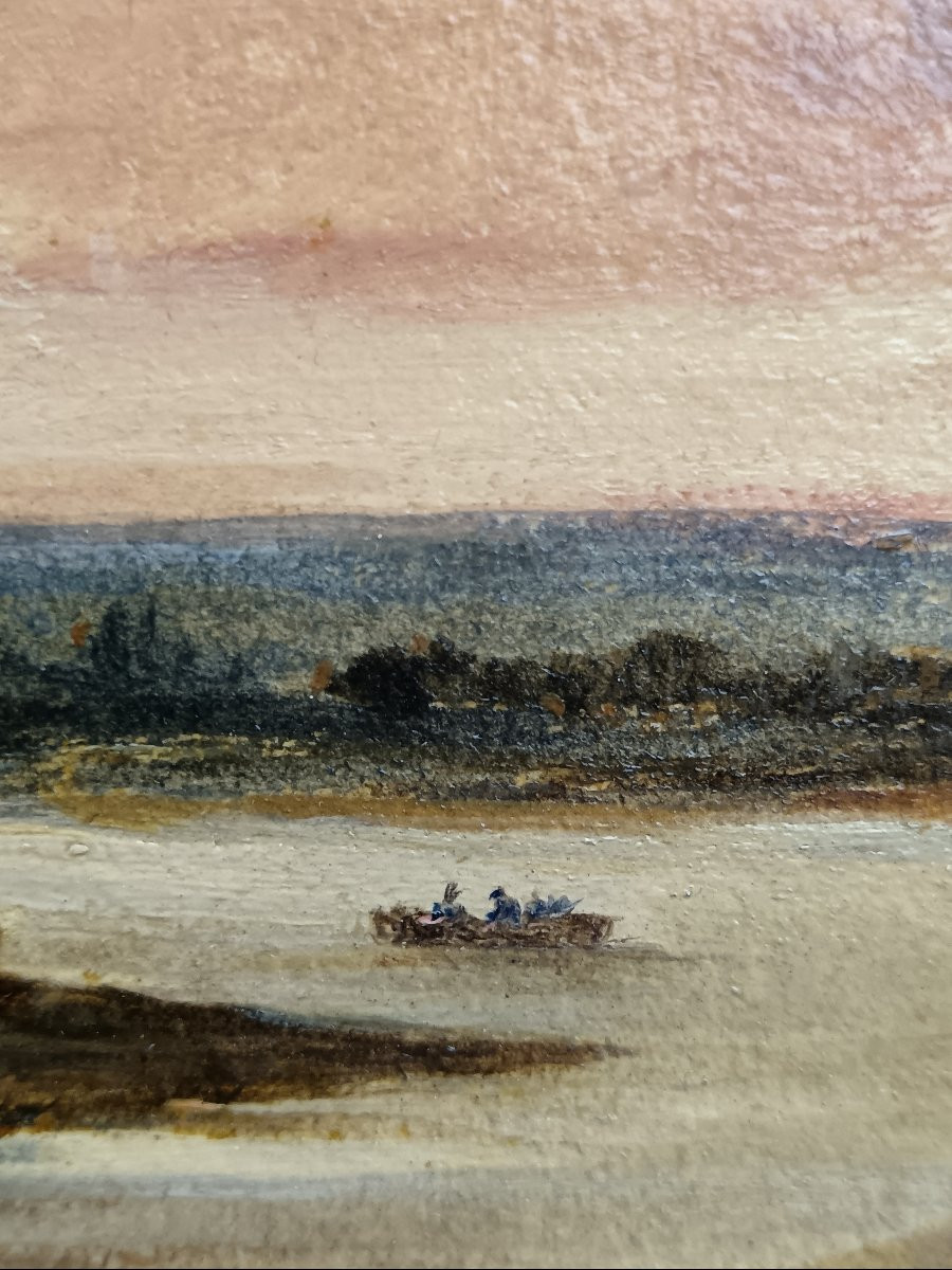 Charles François Daubigny "le hameau au bord de la rivière"-photo-7