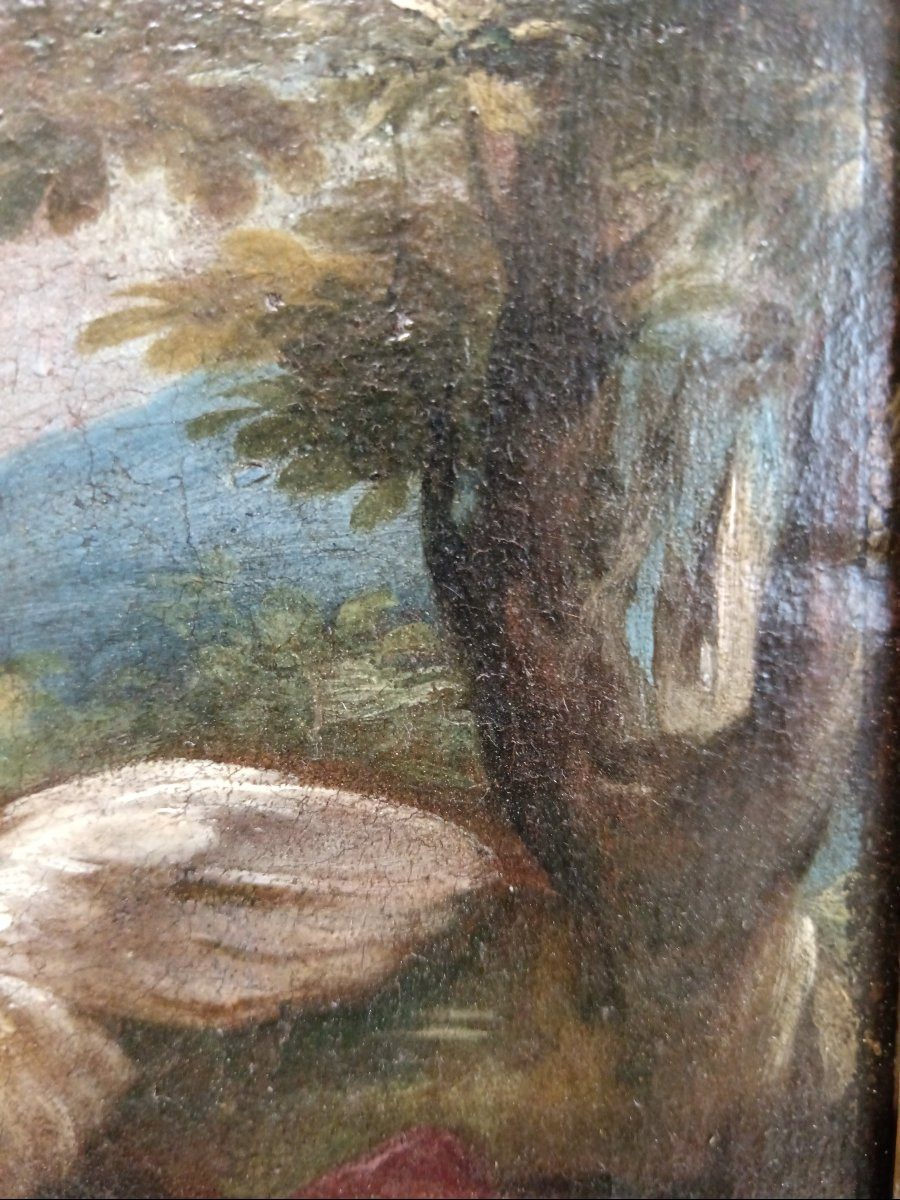 Ecole italienne du XVIIème siècle "l'Ange de la Passion"-photo-2