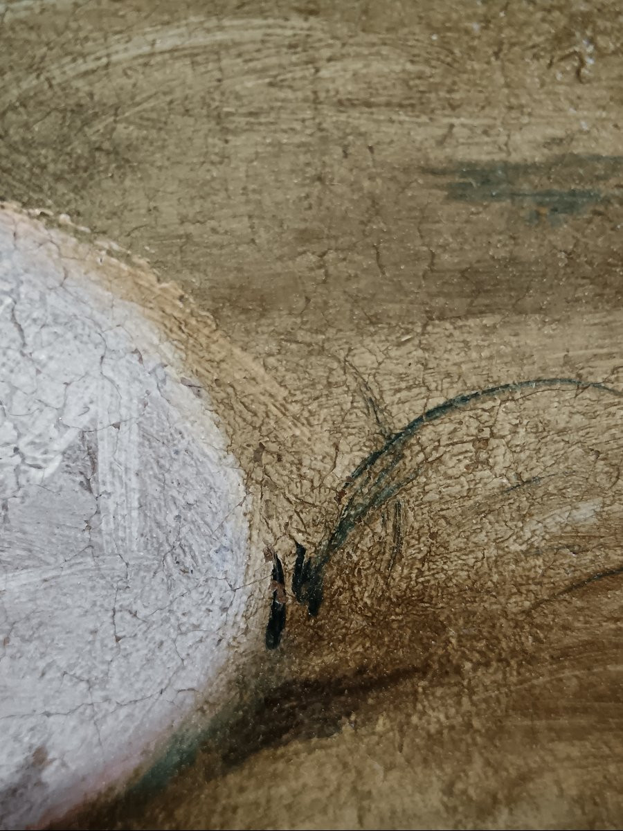 Ecole italienne du XVIIème siècle "l'Ange de la Passion"-photo-3