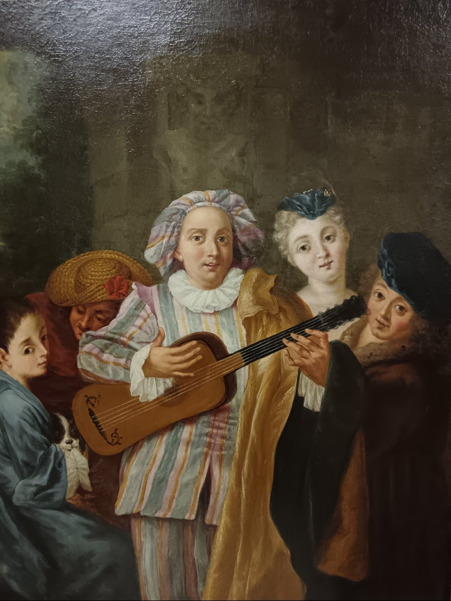 Antoine Watteau, Follower Of "serenade Of Mezzetin"-photo-4